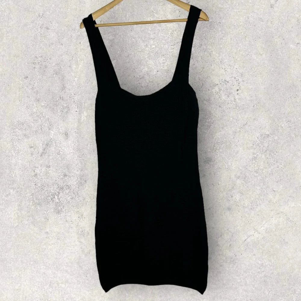 Free People Button Back Square‎ Neck Mini Dress Center Of Attention Size Large - Picture 4 of 14